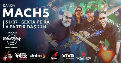 Mach5: Os Clássicos do Pop Rock no Hard Rock Cafe Ribeirão