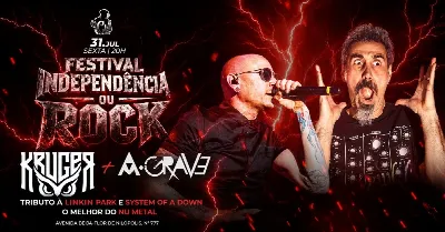 Festival Independência ou ROCK com as bandas KRUGER & A-GRAVE + DJ Karen Magliano