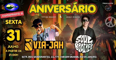 Show Via-Jah Aniversario Thiago Via Jah e Guga Soul Brothers